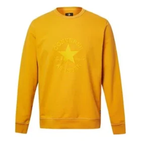 Camiseta de cuello redondo con estampado del logotipo de Converse para hombre, color amarillo