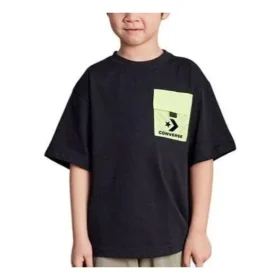 Camiseta de cuello redondo con logotipo, tallas asiáticas, «Negro»