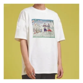 Camiseta de manga corta con estampado de la serie Flame de Converse para hombre, color blanco Camiseta de manga corta con estampado de la serie Flame de Converse para hombre, color blanco