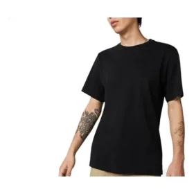Camiseta de manga corta con estampado de letras del logotipo, color negro Camiseta de manga corta con estampado de letras del logotipo, color negro