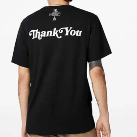 Camiseta de manga corta con estampado de letras del logotipo, color negro Camiseta de manga corta con estampado de letras del logotipo, color negro
