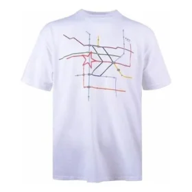 Camiseta de manga corta con estampado del logotipo de Converse para hombre, color blanco Camiseta de manga corta con estampado del logotipo de Converse para hombre, color blanco