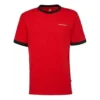 Camiseta de manga corta con ribete Slub Tallas asiáticas «Rojo»