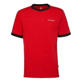 Camiseta de manga corta con ribete Slub Tallas asiáticas «Rojo» Camiseta de manga corta con ribete Slub Tallas asiáticas «Rojo»