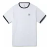 Camiseta de manga corta con ribete Tallas asiáticas «Blanco»