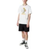 Camiseta de manga corta de cuello redondo de punto con estampado esquelético de Converse para hombre, color blanco
