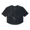 Camiseta de manga corta de malla suelta transpirable, color negro
