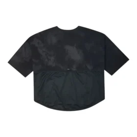 Camiseta de manga corta de malla suelta transpirable, color negro Camiseta de manga corta de malla suelta transpirable, color negro
