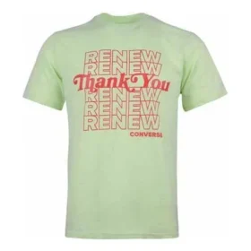 Camiseta de manga corta para hombre Converse Renew con estampado Alphabet, color verde Camiseta de manga corta para hombre Converse Renew con estampado Alphabet, color verde