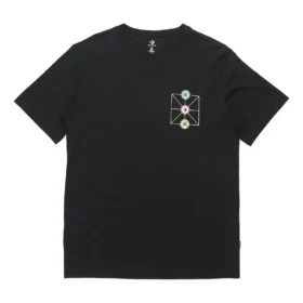 Camiseta de manga corta y cuello redondo Converse Creative Sports para hombre, color negro Camiseta de manga corta y cuello redondo Converse Creative Sports para hombre, color negro