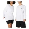 Camiseta de manga larga con estrella y chevrón bordados Go-To, tallas asiáticas «Blanco»