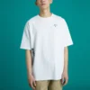 Camiseta deportiva de manga corta con cuello redondo y estampado suelto Converse Skate para hombre, color blanco