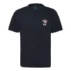 Camiseta deportiva de manga corta con estampado Converse para hombre, color negro