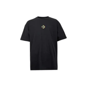 Camiseta deportiva de manga corta transpirable para hombre de Converse con estampado de dibujos animados, color negro