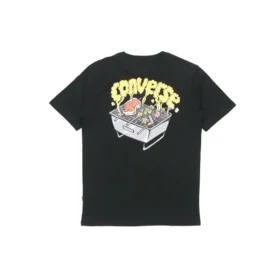 Camiseta deportiva informal de manga corta con estampado para hombre de Converse, color negro