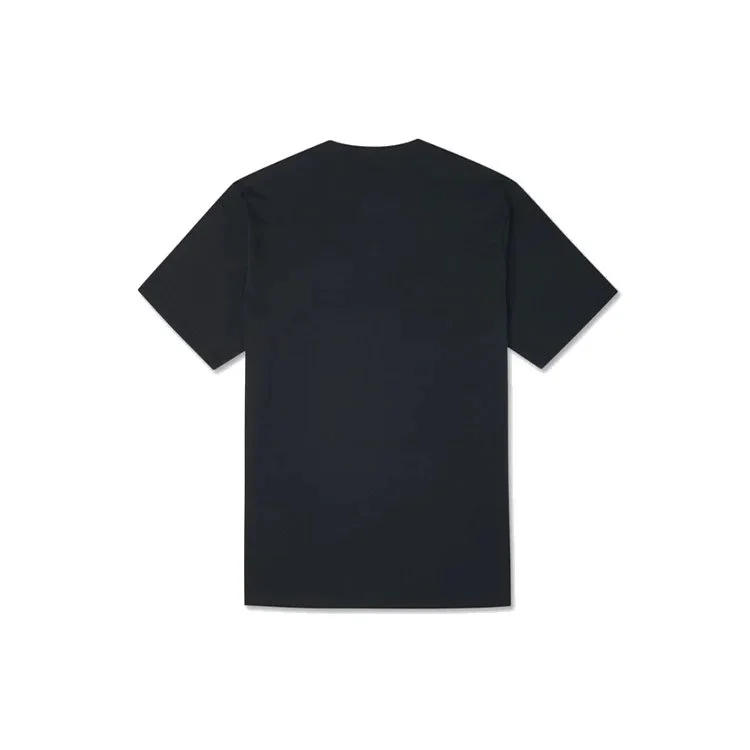 Camiseta deportiva informal de manga corta transpirable de cuello redondo Converse Chuck Pattern para hombre, color negro
