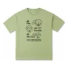 Camiseta gráfica oversize con estampado divertido, tallas asiáticas «Vitality Green»