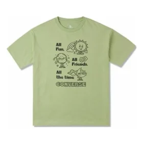 Camiseta gráfica oversize con estampado divertido, tallas asiáticas «Vitality Green»