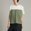Camiseta gráfica Shapes Triangle Raglan, tallas asiáticas «Egret»