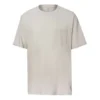 Camiseta oversize con cuello redondo y bolsillo Renew, tallas asiáticas «Beige»
