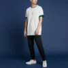 Camiseta oversize con cuello redondo y bolsillo Renew, tallas asiáticas «Beige»