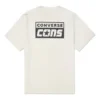 Camiseta retro casual de manga corta con estampado de letras en amarillo crema
