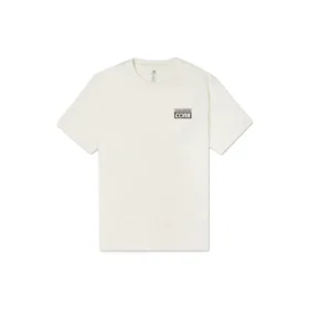 Camiseta retro casual de manga corta con estampado de letras en amarillo crema