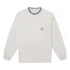 Camiseta Retro Chuck de manga larga con bolsillo y tejido slub, tallas asiáticas «Blanco»