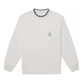 Camiseta Retro Chuck de manga larga con bolsillo y tejido slub, tallas asiáticas «Blanco»