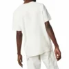 Camiseta reversible de manga corta con estampado de letras, color blanco cremoso