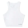Camiseta sin mangas de punto de cuello alto, tallas asiáticas, «Blanco»