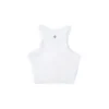 Camiseta sin mangas de punto de cuello alto, tallas asiáticas, «Blanco»