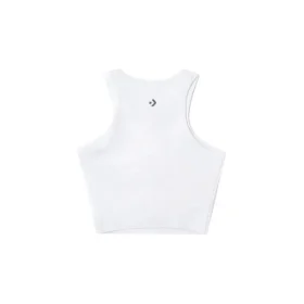 Camiseta sin mangas de punto de cuello alto, tallas asiáticas, «Blanco»