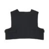 Chaleco corto de patchwork con formas irregulares. Tallas asiáticas. «Negro»