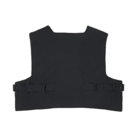 Chaleco corto de patchwork con formas irregulares. Tallas asiáticas. «Negro»