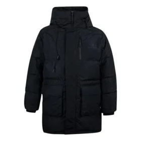 Chaqueta acolchada de plumón de longitud media, tallas asiáticas «Negro»