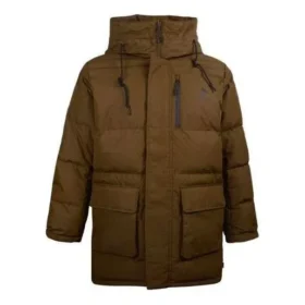 Chaqueta acolchada de plumón de longitud media, tallas asiáticas, «Verde oliva»