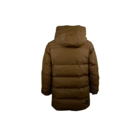 Chaqueta acolchada de plumón de longitud media, tallas asiáticas, «Verde oliva»
