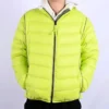 Chaqueta acolchada ligera con cuello alto, tallas asiáticas «Verde fluorescente»