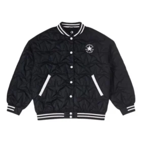 Chaqueta bomber acolchada de béisbol RPC, tallas asiáticas «Black White»