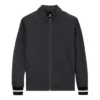 Chaqueta bomber con cremallera completa, tallas asiáticas «Negro»