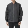 Chaqueta bomber con cremallera completa, tallas asiáticas «Negro»