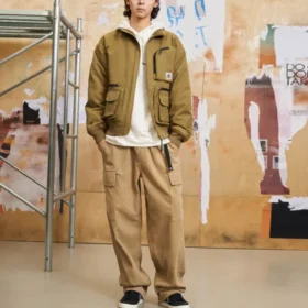 Chaqueta bomber corta de plumón, tallas asiáticas «Olive Green»