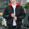 Chaqueta bomber Court Down Tallas asiáticas «Negro Rojo»