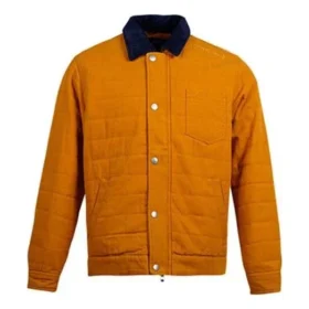 Chaqueta cargo casual retro Converse para hombre, color amarillo