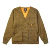 Chaqueta casual de hombre Converse Retro con múltiples bolsillos, verde