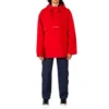 Chaqueta casual deportiva con capucha y media cremallera Converse x Kim Jones para hombre, color rojo