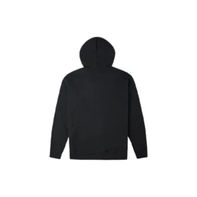 Chaqueta con capucha, cremallera y mangas largas de color liso, estilo para pareja, negra