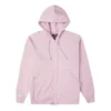 Chaqueta con capucha, cremallera y mangas largas en color liso. Tallas asiáticas «Rosa púrpura»