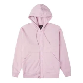 Chaqueta con capucha, cremallera y mangas largas en color liso. Tallas asiáticas «Rosa púrpura»